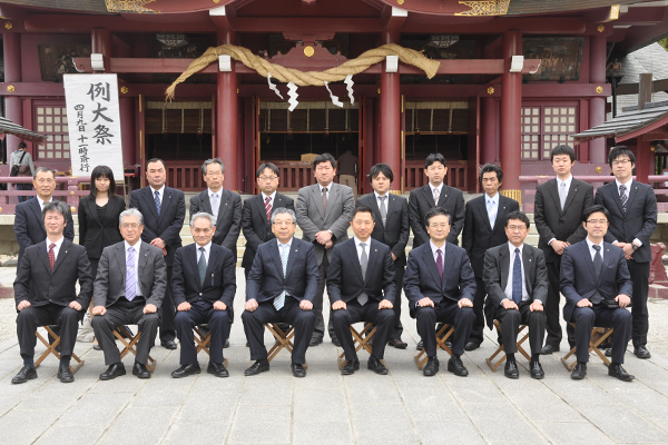 三代目代表取締役社長 沼尻年正　新社長継承式 於 笠間稲荷神社